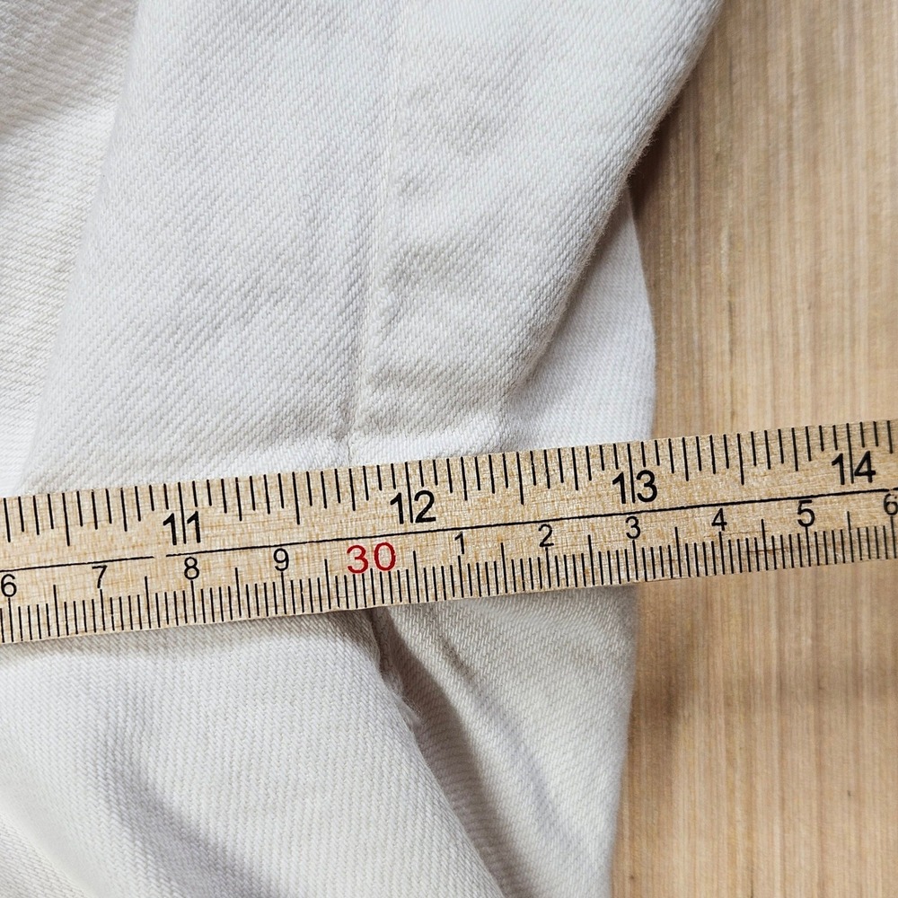 American Eagle Trouser Bermuda Womens 10 White Stretch Cotton Lyocell Shorts - Picture 11 of 13